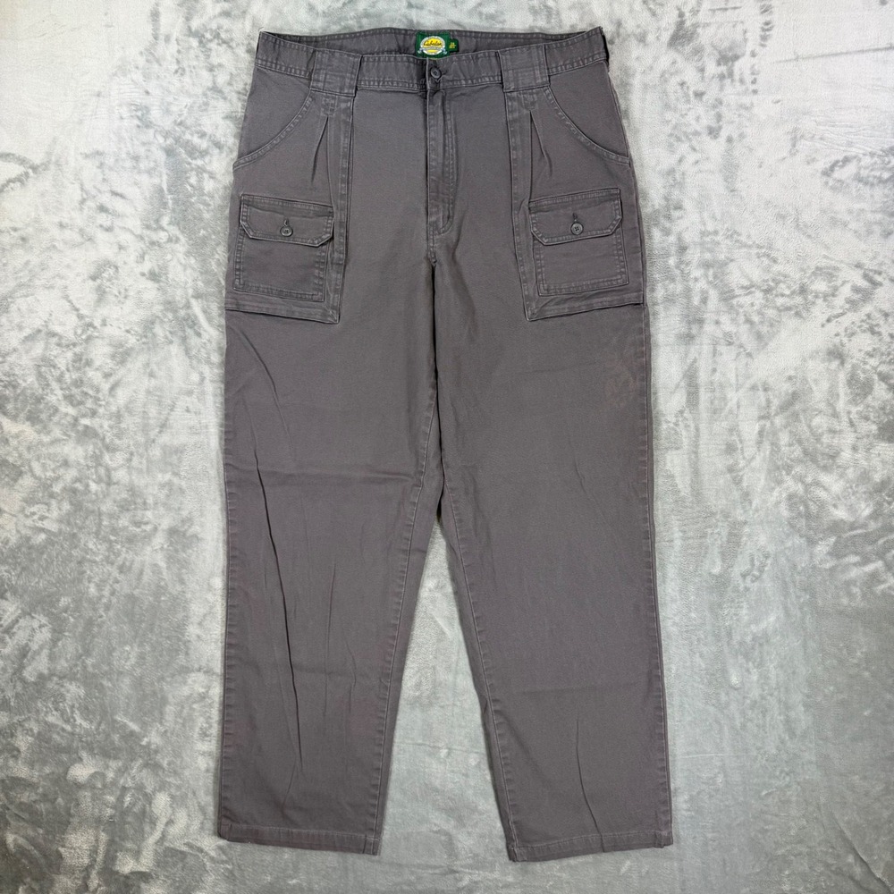 Cabelas Cargo Pants Men's Size 38x34 Gray Utility‎ Cotton Stretch
